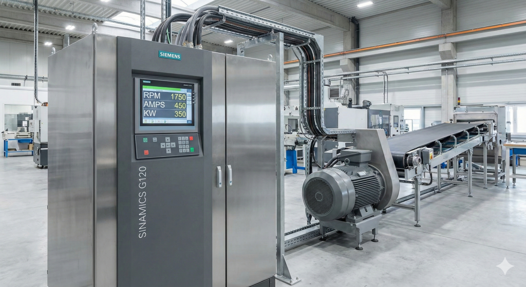 A photo of a large modern variable speed drive (VSD)