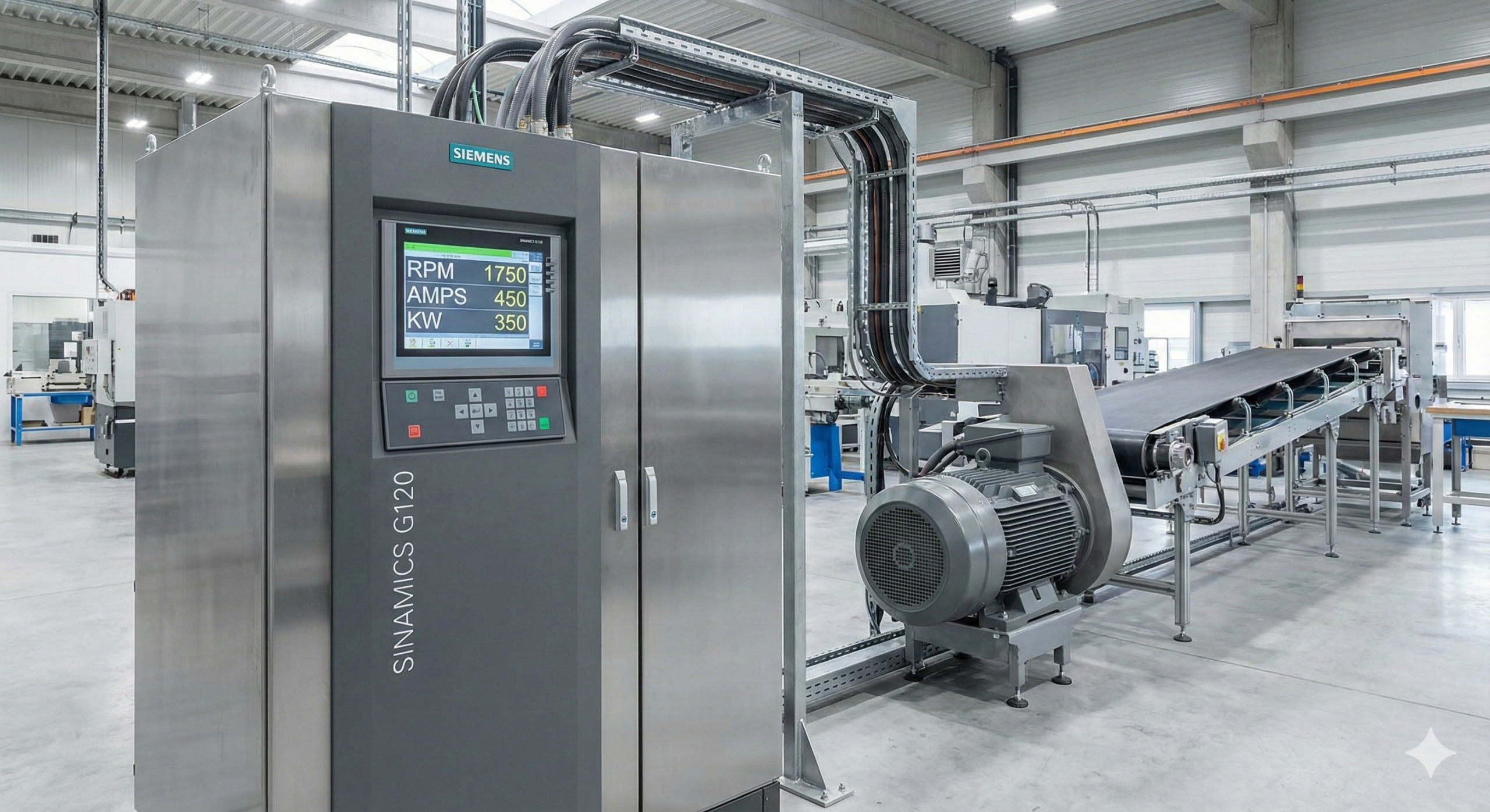 A photo of a large modern variable speed drive (VSD)