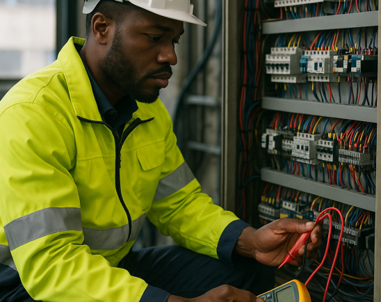 20250721_1234_Electrician Conducting Power Audit_simple_compose_01k0pc20c9fdvsj4g2d1ac52k7